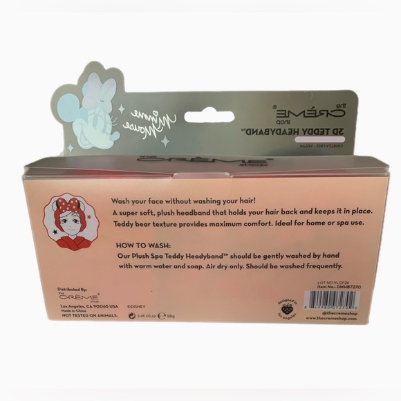 The Crème Shop x Disney Plush Headband w/ Minnie Mouse Signature Bow - Picture 2 of 3